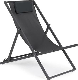 BIZZOTTO Bizzotto - Tumbona Taylor Gris Oscuro Y Antracita Con Estructura De Aluminio