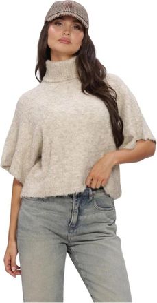 Minus Gebreide trui met coltrui - Dames - Coltruien - Beige - S - Truien & Vesten