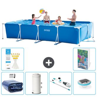 Intex Piscina Con Estructura Rectangular - 450x220x84 Cm - 7-piezas S30