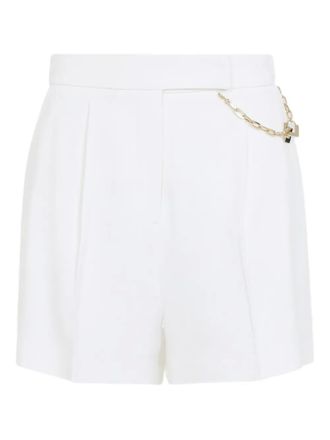 Elisabetta Franchi chain-deatil shorts - women - Viscose/Elastane - 46 - Neutrals