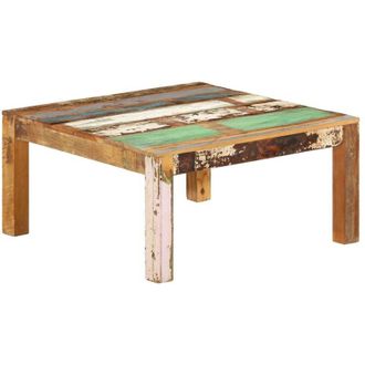 vidaXL Mesa De Centro De Madera Maciza Reciclada 80x80x40 Cm Vidaxl