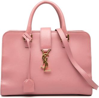 Saint Laurent Pre-owned Saint Laurent Small Leather Monogram Cabas Satchel NN4TDDRWEV8DW382