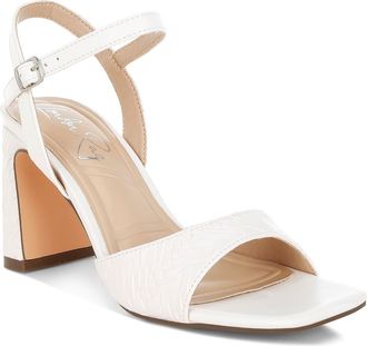 London Rag Elana Block Heel Sandal in White at Nordstrom Rack, Size 9.5