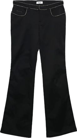 Moschino contrasting-trim trousers - Black