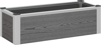 vidaXL Arriate Elevado Gris 75 X 30 X 22 Cm Wpc Y Aluminio Vidaxl