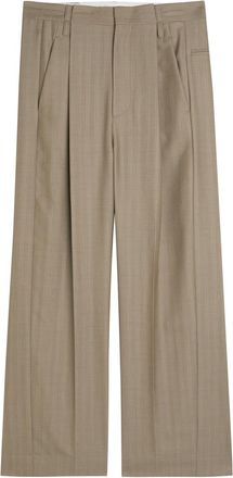 Victoria Beckham Wide-leg Wool Trousers - Grey - 10 (UK10 / S)