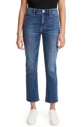 Jen 7 by 7 For All Mankind JEN7 High Waist Chew Hem Ankle Straight Leg Jeans in Wisteria at Nordstrom, Size 14