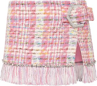 Philipp Plein Mini Rok - Dames - Korte rokken - Roze - S - Katoen - Rokken