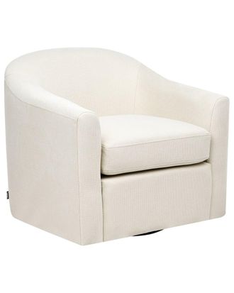 Beliani Sill&oacute;n giratorio tela beige