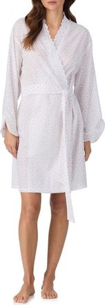 Eileen West Eyelet Trim Robe in Rosbudpt at Nordstrom, Size Large
