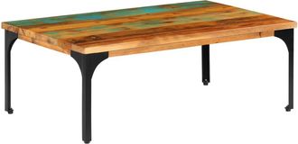 vidaXL Mesa De Centro Madera Maciza Reciclada 100x60x35 Cm Vidaxl
