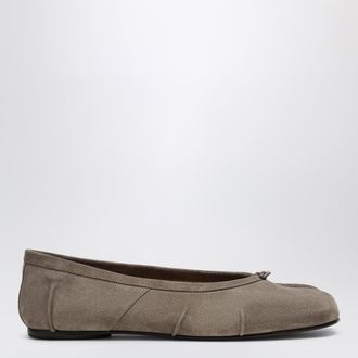 Maison Margiela Ballerine Tabi color taupe in suede