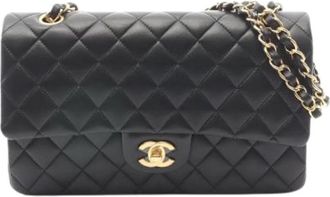 Chanel Pre-owned Vintage Schoudertas - Dames - Vintage Schoudertas - Zwart - ONE Size - Leer - Vintage