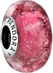 Pandora Wavy Fancy Pink Murano Glass Charm