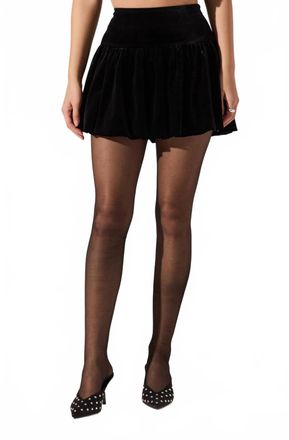 Astr Jenika Velvet Drop Waist Skirt In Black