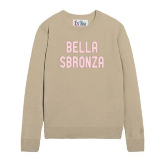 MC2 Saint Barth New Queen Sweater - Dames - Ronde hals truien - Beige - M - Wol - Truien & Vesten