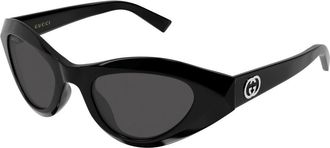 Gucci Gg 2201S Zonnebril - Dames - Zonnebrillen - Zwart - 50 MM - Nylon - Accessoires