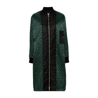 Maison Margiela Dames, Mantels, Groen, Maat: 2XS Nylon