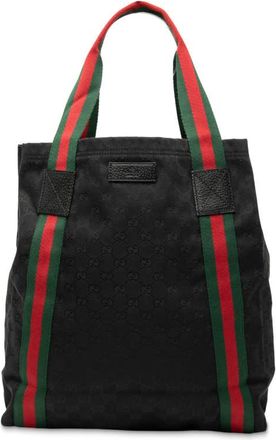 Gucci Pre-owned Gucci GG Canvas Web Tote Unisex 189669 467891