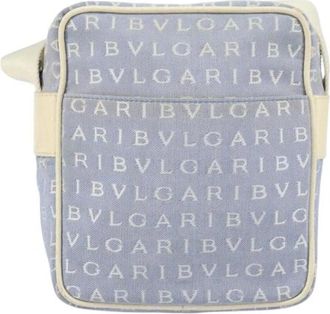 Bulgari Pre-owned Cross Body Bags, female, Blue, Size: ONE SIZE Pre-owned Logomania shoulder bag