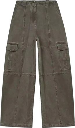 Kenzo Broeken, Dames, Grijs, S, Katoen, Cargo Broek