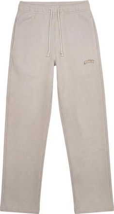 Autry Trainingsbroeken met geborduurd logo - Dames - Sweatpants - Beige - XS - Katoen - Broeken