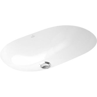 Villeroy & Boch O.novo onderbouwwastafel - 53x32cm - met overloop zonder kraangatbank ceramic+ wit