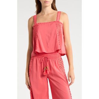 Elan Cover-Up Tank in Pink Bright at Nordstrom, Size X-Small