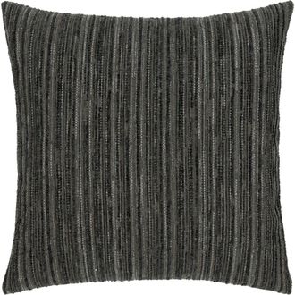 Elaine Smith Luxe Stripe Chenille & Boucle textured Indoor & Outdoor Woven Accent Pillow in Charcoal Square at Nordstrom, Size 12X20