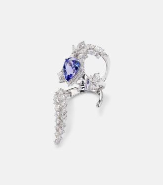 Yeprem Reign Supreme 18kt white gold ring with tanzanite and diamonds