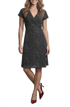 Isaac Mizrahi New York Holly Midi Dress in Black White Dot at Nordstrom Rack, Size X-Large