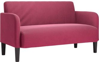 vidaXL Sof&aacute; Loveseat Rojo Vino 109 Cm Terciopelo Vidaxl