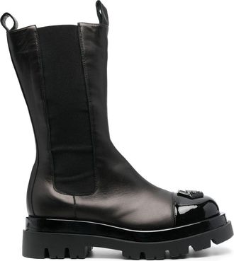Philipp Plein Hexagon leather biker boots - women - Leather - 36 - Black