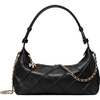 Tory Burch Fleming Pochette Quilted Leather Shoulder Bag in Black at Nordstrom