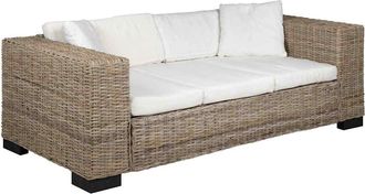 vidaXL Vidaxl - Conjunto De Sof&aacute; De Tres Plazas 8 Piezas Rat&aacute;n Real