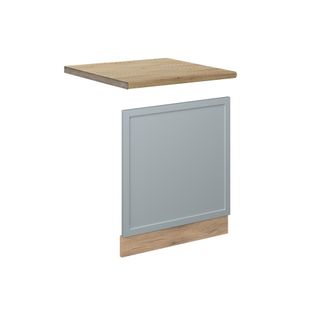 Vicco Panel Frontal Fame-line, Azul Claro-gris, 60 Cm, Et Roble Vicco