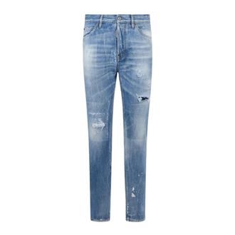 Dsquared2 Slim-fit Jeans, male, Blue, Size: 2XL Teddy Jeans
