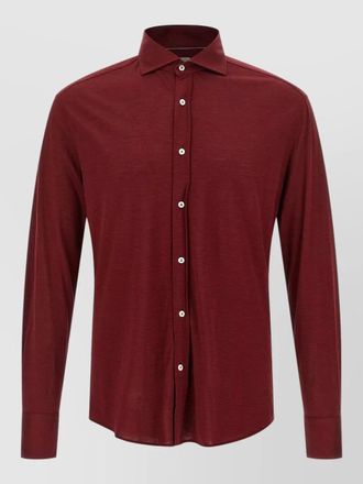 Brunello Cucinelli shirt silk cotton button down collar