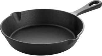 MegaChef 8 Inch Round Preseasoned Cast Iron Frying Pan in Black at Nordstrom