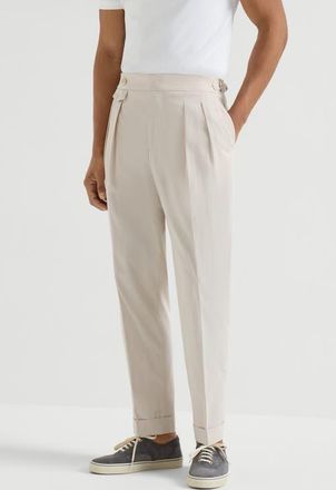 Brunello Cucinelli Cotton twill trousers in Yuta at Nordstrom, Size 56 It