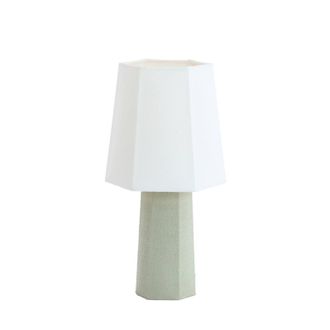 Light & Living L&aacute;mpara De Mesa - Musabo - Verde - Textil - - Light&living