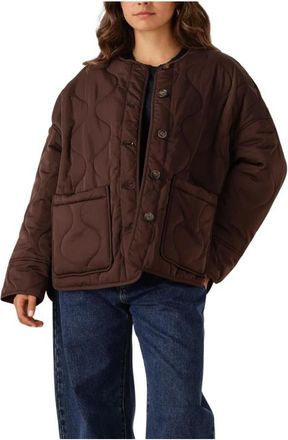 Object Objallie LS LO Quilted Jacket E DIV - Dames - Zomerjassen - Bruin - XS - Leer - Jassen