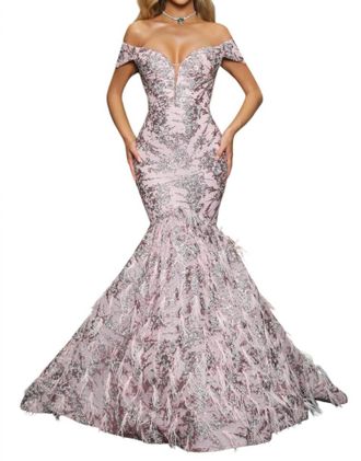 Portia & Scarlett Mermaid Pageant Dress In Pink