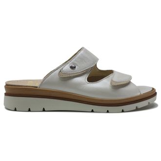 Fidelio Glory Leather Womens Slides Sandals - Vanilla - Size:UK 6.5