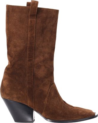 Zimmermann Texano Cowboy Boots in Brown Suede