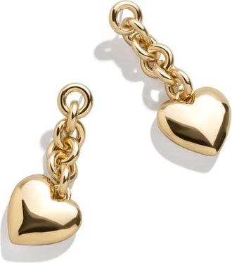 BaubleBar Quinn Heart Drop Earrings in Gold at Nordstrom