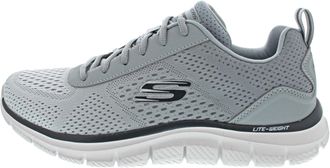 Skechers Mens Track Ripkent Trainers, Light Grey Mesh/Synthetic, 12 UK