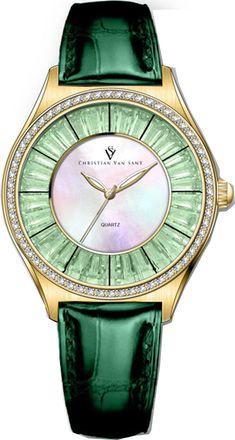 Christian Van Sant Womens Luna Mother of pearl Dial Watch