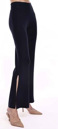 Minnie Rose Viscose Blend Flared Pants In Navy