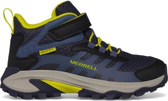 Merrell Moab Speed 2 Mid A/C Waterproof Hiking Boots Blue 13 Kids